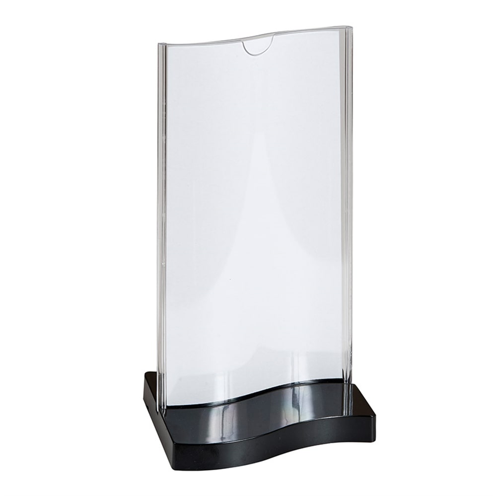 Porta Menús Pie Rectangular  10X20 Cm Transparente Ps (45 unidades)