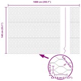 thumbnail of vidaXL Zeskantig hekwerk Zilver 1.4 x 10 m Gegalvaniseerd staal