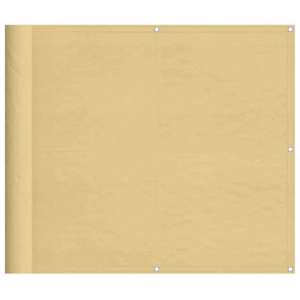 vidaXL Balkon-Sichtschutz Sandfarben 90x600 cm 100% Polyester-Oxford