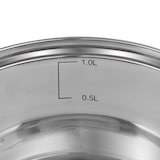 thumbnail of Resto Libra 92001 steelpan Ø16 cm – 1,4L RVS 18/10 – Inductie geschikt – Met glazen deksel & maatverdeling