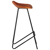 thumbnail of vidaXL Barkrukken 2 st echt leer bruin