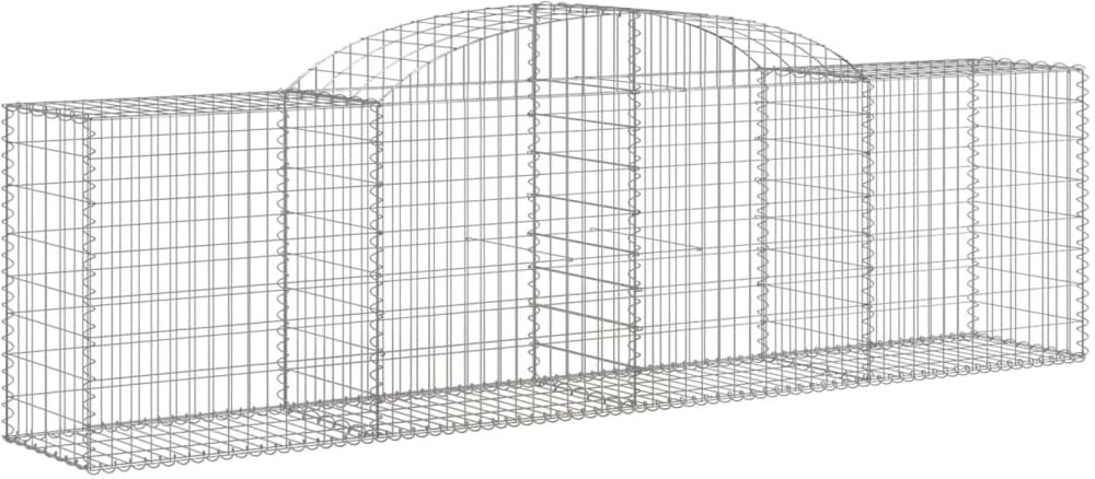 vidaXL Gabionen mit Hochbogen 17 Stk. 300x50x80/100cm Verzinktes Eisen