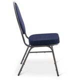 thumbnail of Stapelstuhl 6er-Set, Bankettstuhl stapelbar & gepolstert, Silber/Blau, robust, mit stabilem Stahlrahmen | Raburg Vienna