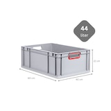 thumbnail of PROREGAL 4x Eurobox NextGen Color | HxBxT 22x40x60cm | 44 Liter | Griffe rot offen | Verstärkter Boden | Eurobehälter