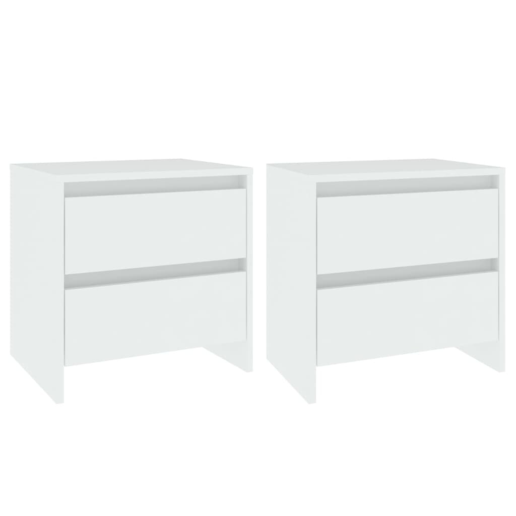 vidaXL Nachttische 2 Stk. Weiß 45x34,5x44,5 cm Holzwerkstoff