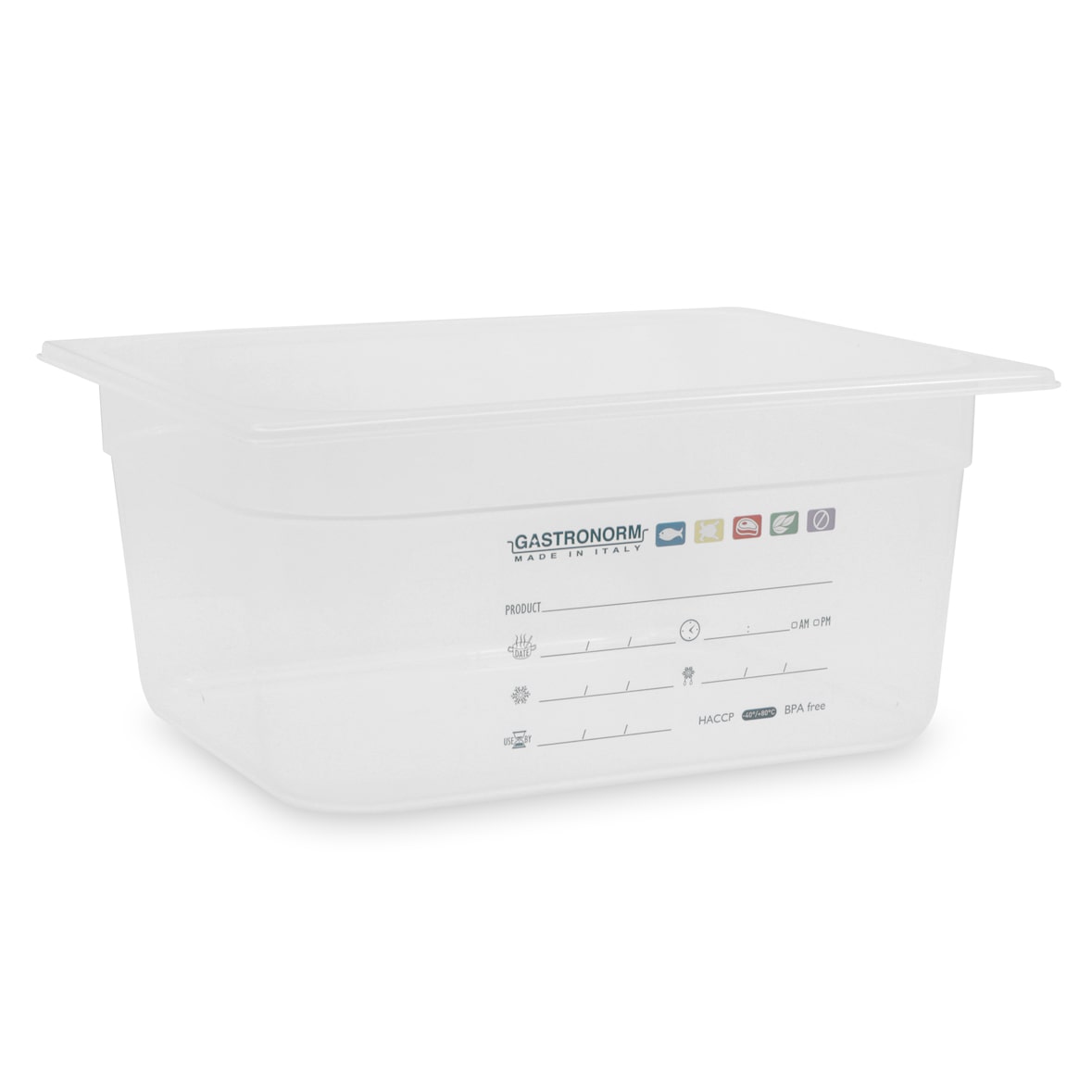 Mori 2A contenitore Gastronorm 1/2 in polipropilene IML HACCP cm 32,5x26,5 H 15 2795500-BPP12150HACCP