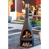 thumbnail of Braciere RedFire Kingston Extra Large – acciaio – altezza 160 cm – nero – con vano porta legna