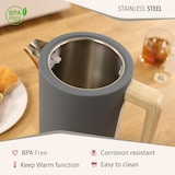 thumbnail of Briebe Nordic Bollitore Elettrico 1,7L Cordless, Ebollizione Rapida senza BPA, Base 36, KT1165GRY, Grigio, 2200W