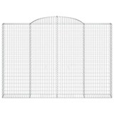 thumbnail of vidaXL Gabionen mit Hochbogen 2 Stk. 300x30x200/220cm Verzinktes Eisen