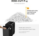 thumbnail of Destructora trituradora de papel Fellowes LX220, 3-5 usuarios, destruye hasta 20 hojas en minipartículas de 4x12mm, Din P-4, papelera 30L/750 hojas