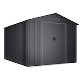 thumbnail of Wasabi - Caseta Metálica de Jardín 8,08m2 Light Anthracite - 4 Rejillas Anticondensación - Puerta Corredera Doble - Techo a Dos Aguas