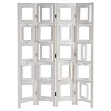 thumbnail of Biombo galería de fotos II, separador de ambientes, biombo privacidad, 160x125cm ~ blanco