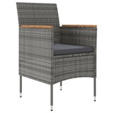 thumbnail of Helloshop26 - Mobilier de salle à manger de jardin coussins 7 pièces gris et noir 02_0014624