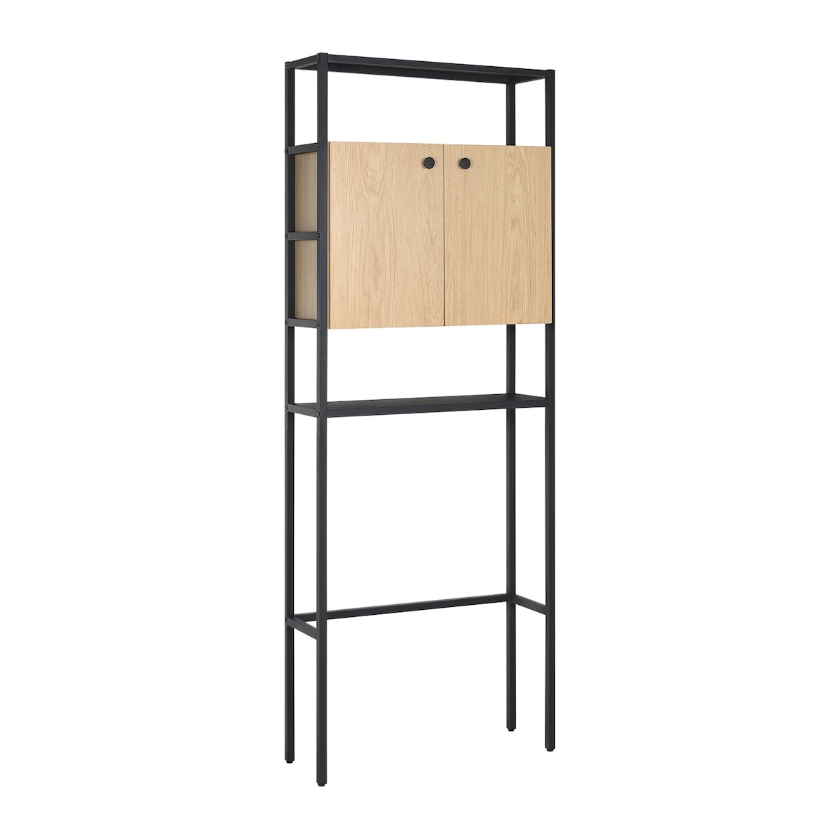 Meuble wc pont de rangement étagère wc bois et métal JAMY