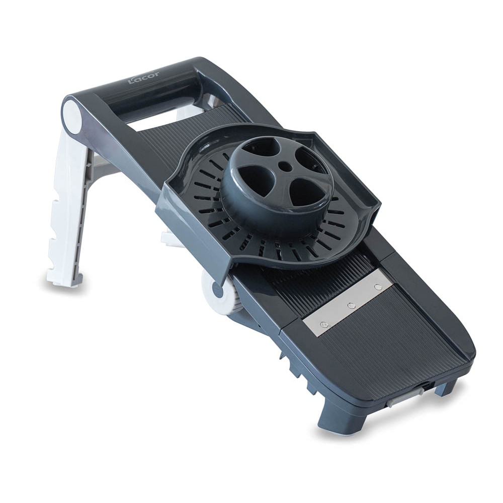 Lacor- 60331 - Mandolina De plástico 5 cuchillas y Exprimidor - Gris