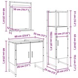 thumbnail of vidaXL Badezimmermöbel Set mit Speicher 3 pcs Braun 33 x 33 x 102,5 cm