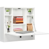 thumbnail of COSTWAY Tavolo a Muro Pieghvole, Tavolo da Parete con Scomparti di Archiviazione e Cassetto, Tavolo Pieghvole, Scrivania Pieghvole per Computer