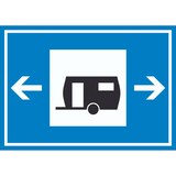 thumbnail of Wohnwagen links rechts Symbol Schild A3 Rückseite selbstklebend