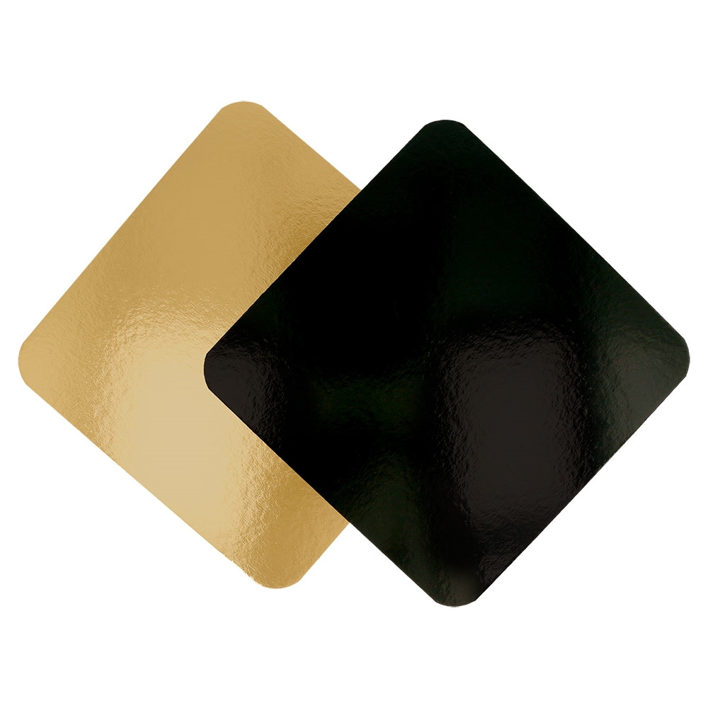 Garcia de Pou 50 Unità - Cartone Pasticceria Doppia Faccia 950 G/M2 20X20 Cm Oro Nero Cartone