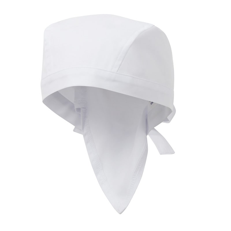 METRO PROFESSIONAL Bandana de cuisine, unisexe, taille unique, blanc, 2 unités