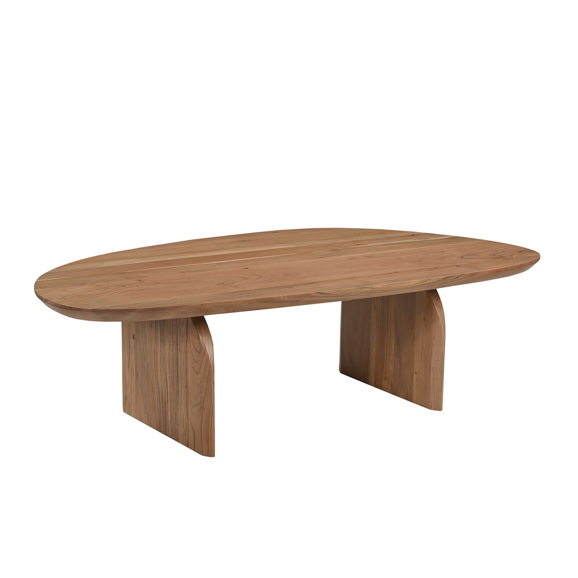 SIT Möbel Mesa de centro 135 x 76 cm | triangular | acácia maciça, cor natural | L 135 x P 76 x A 38 cm