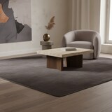 thumbnail of Teppich Flur Einfarbig Pflegeleicht Waschbar Strapazierfähig Wohnzimmer Schlafzimmer Rund Grau 200x200 cm – ISAR von Kadima Design