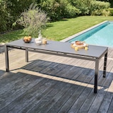 thumbnail of Uitschuifbare tuintafel in grijs aluminium