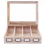 thumbnail of Bestekdoos HWC-C25, houten doos met deksel bestekdoos, paulownia 17x37x33cm ~ natuurlijk bruin