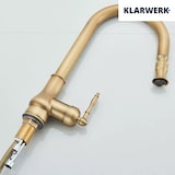 thumbnail of JANA | Grifo de cocina extraíble vintage de acero inoxidable de latón antiguo |mezclador arco alto |  alta presión giratorio 360° 2 conexiones