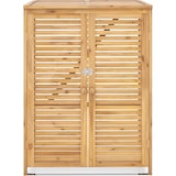 thumbnail of COSTWAY Casetta per Bidone della Spazzatura in Legno per Bidone da 120 L, Copribidone con Anta e Coperchio