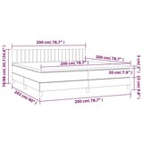 thumbnail of vidaXL Boxspringbett mit Matratze & LED Creme 200x200 cm Stoff