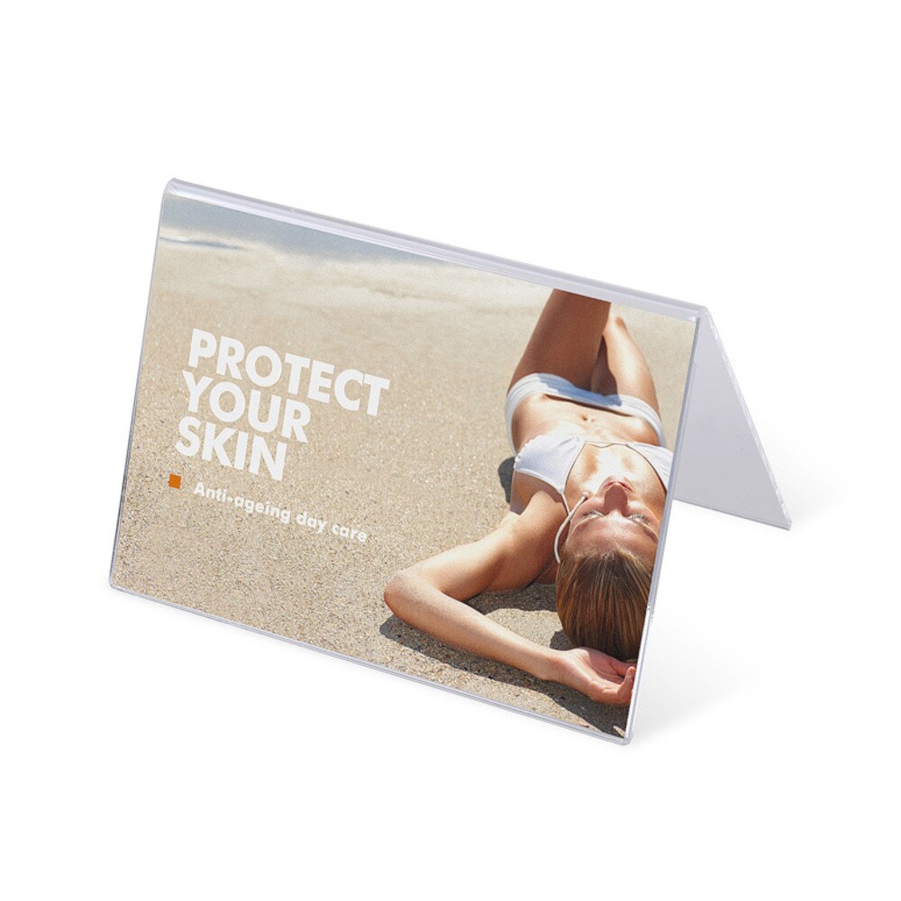Showdown Displays Acrylaufsteller A-Form DIN A7 quer