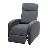 thumbnail of Fernsehsessel HWC-F76, Relaxsessel Sessel Liegesessel, Liegefunktion verstellbar Stoff/Textil ~ hellgrau