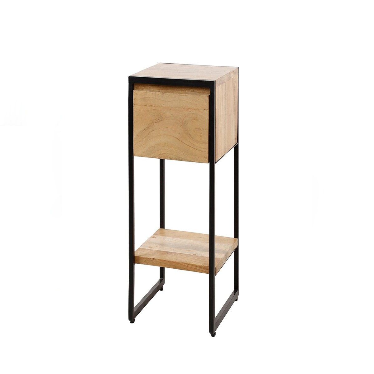 KAWOLA Nachttisch SEKI Beistelltisch Akazie natur 1 Schublade