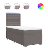 thumbnail of vidaXL Boxspringbett mit Matratze Taupe 100x200 cm Stoff