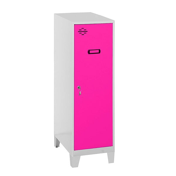 Metallschrank mini zerlegt + Regalboden GRAU/ROSE 1015x300x500 mm (Höhe x Länge x Breite)