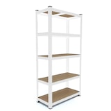 thumbnail of 2 Scaffali In Metallo E MDF Scaffale Ad Alta Portata Fino a 875 kg Con 5 Ripiani Regolabili Per Garage Officina Cantina Magazzino 180x90x40cm (Bianco)