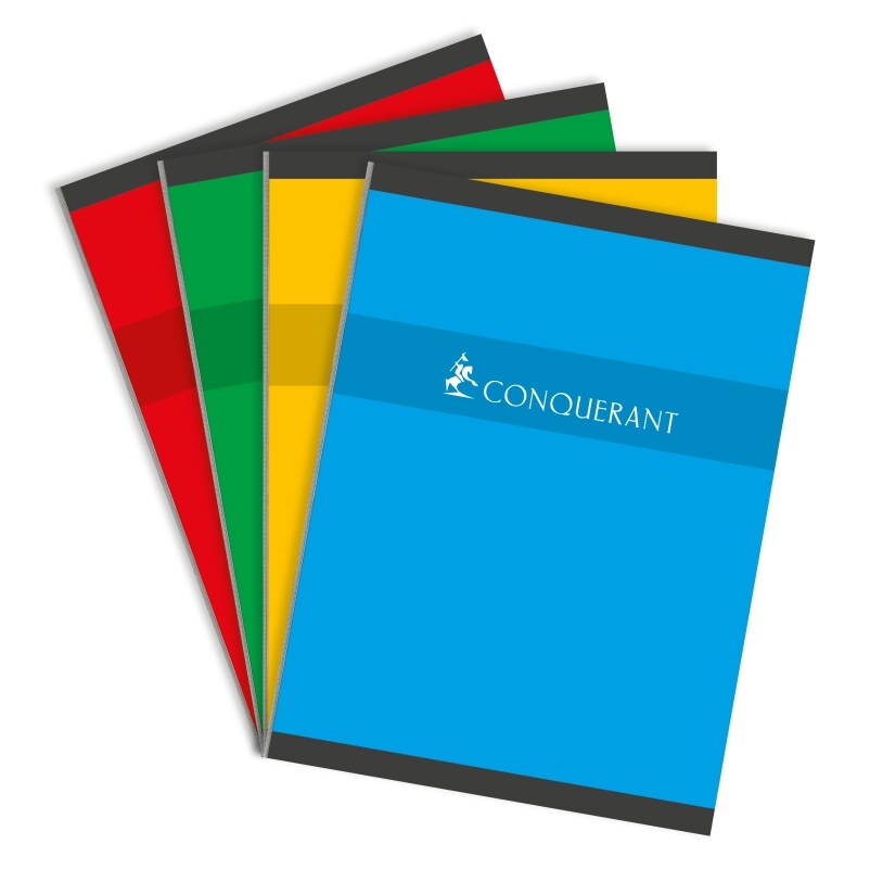 Lot de 5 Cahier Sept broché 24x32, 192p./96 feuilles 70g/m², Séyès, coloris assortis (4)