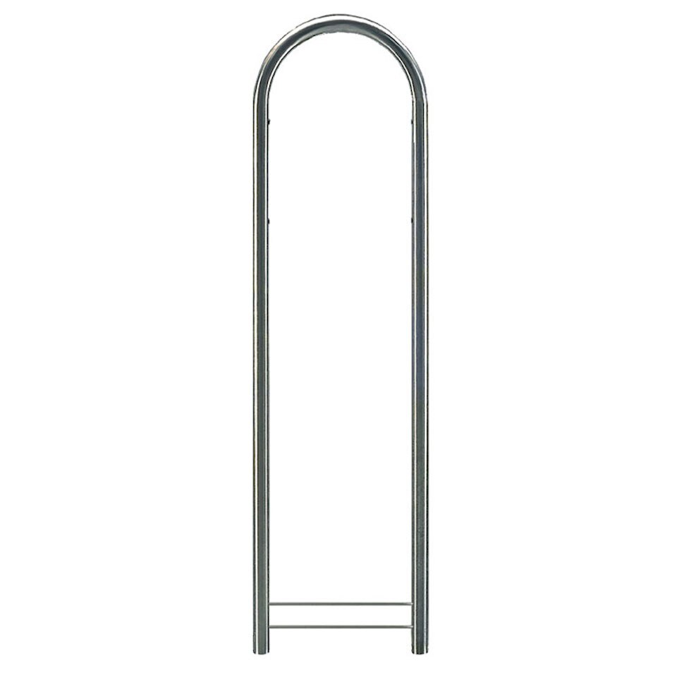 PROREGAL Gestell für abgerundeten Briefkasten Miami | HxBxT 165x41x3,8cm | Silber