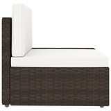 thumbnail of vidaXL Modulares 2-Sitzer-Sofa Poly Rattan Braun