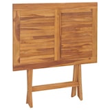 thumbnail of vidaXL Inklapbare massief houten tuinset teak : Uitvoering - met armleuning, Vorm - Rechthoekig, Afmeting - 90 x 60 x 75 cm, Onderdeel - 5 st.