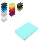 thumbnail of Microfaser Spannbettlaken  Rundumgummizug 140 - 160 x 200 cm + 28 cm Aqua