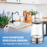 thumbnail of GOURMETmaxx Glas-Wasserkocher LED 1,7l  - Edelstahl/schwarz