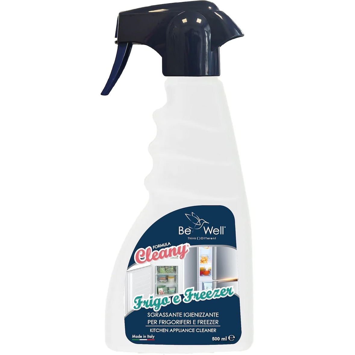 CLEANY Detergente Igienizzante per Frigorifero e Freezer, Elimina Odori e Grasso, Pulizia Profonda 500 ml