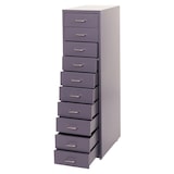 thumbnail of Décoshop26 - Caisson à tiroirs armoire de bureau 110 x 28 x 41 cm 10 tiroirs en acier gris foncé 04_0008256