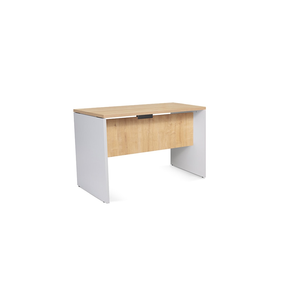 Rocada mesa secretária série Work 120x60cm cinza / carvalho