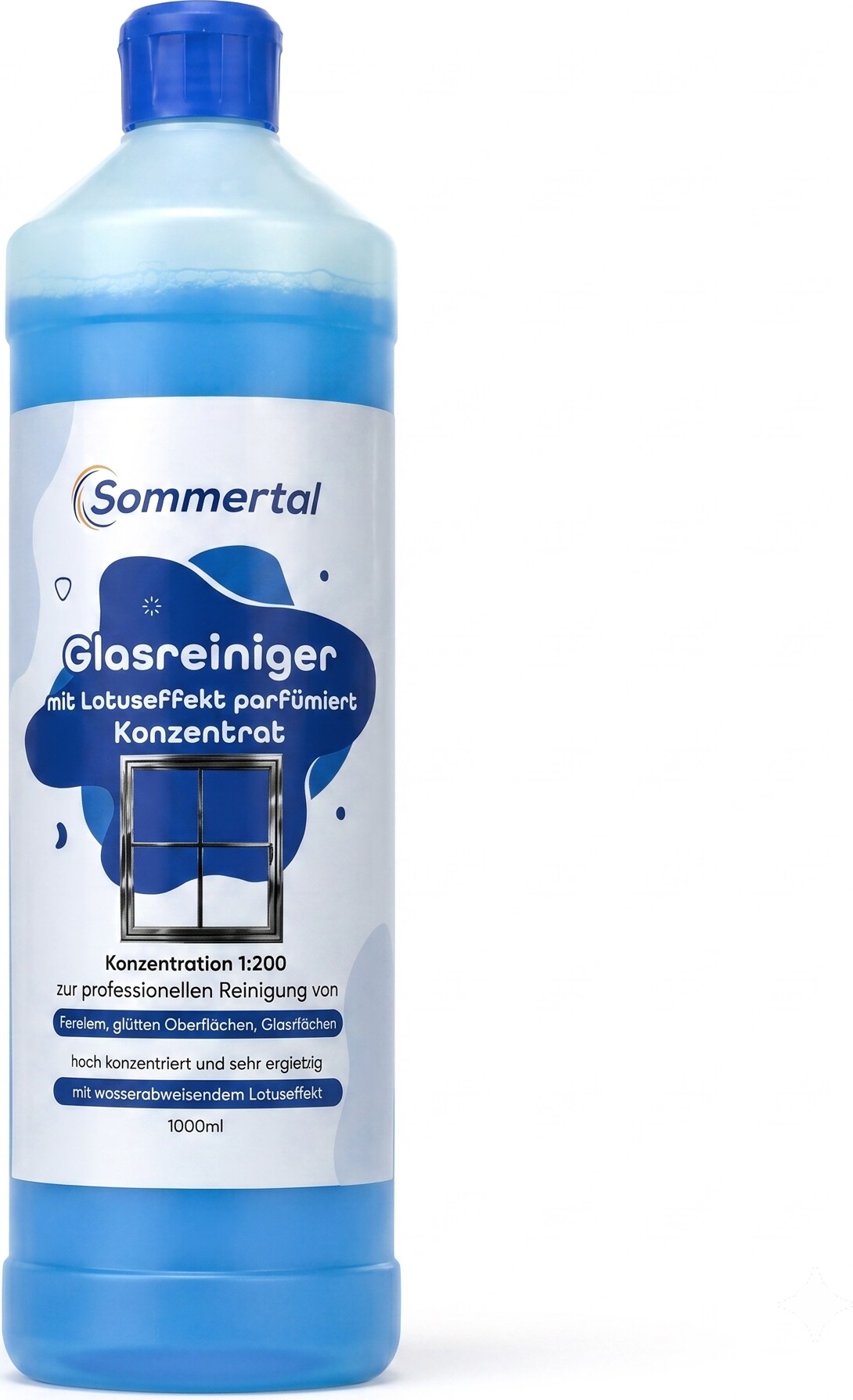 Sommertal Glasreiniger mit Lotuseffekt 1L Konzentrat 1:200