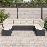 thumbnail of vidaXL Garten-Sofa-Set 9 pcs Schwarz und Creme 289 x 209 x 85 cm