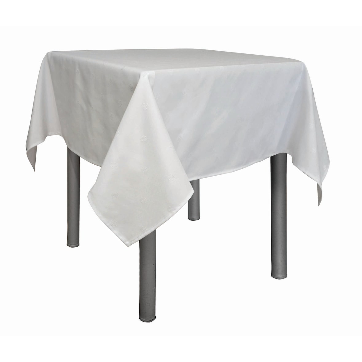 METRO Professional Tischdecke, 140 x 140 cm, Baumwolle mit Satinband, waschbar, weiß