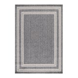 thumbnail of Teppich Outdoor Bordüre Wetterfest Waschbar Strapazierfähig Balkon Terrasse Küche OEKO-TEX Grau 140x200 cm – ORLA von Kadima Design